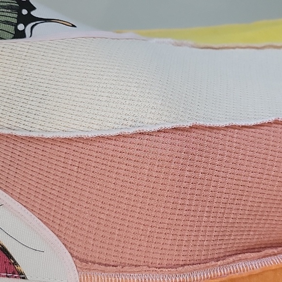 FREE PEOPLE tank top with multi panels.  Ties at the shoulder size is XS. Boho. - Picture 4 of 6